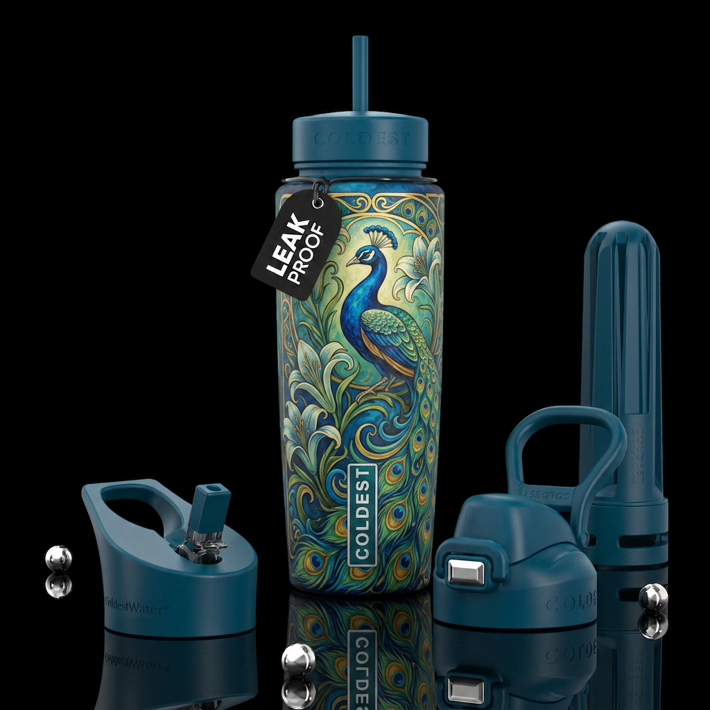 Peacock 🦚 water bottle design