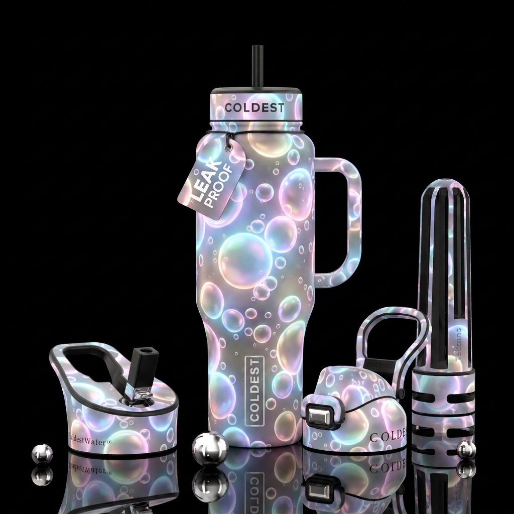 Glowie bubbles 🫧 water bottle design