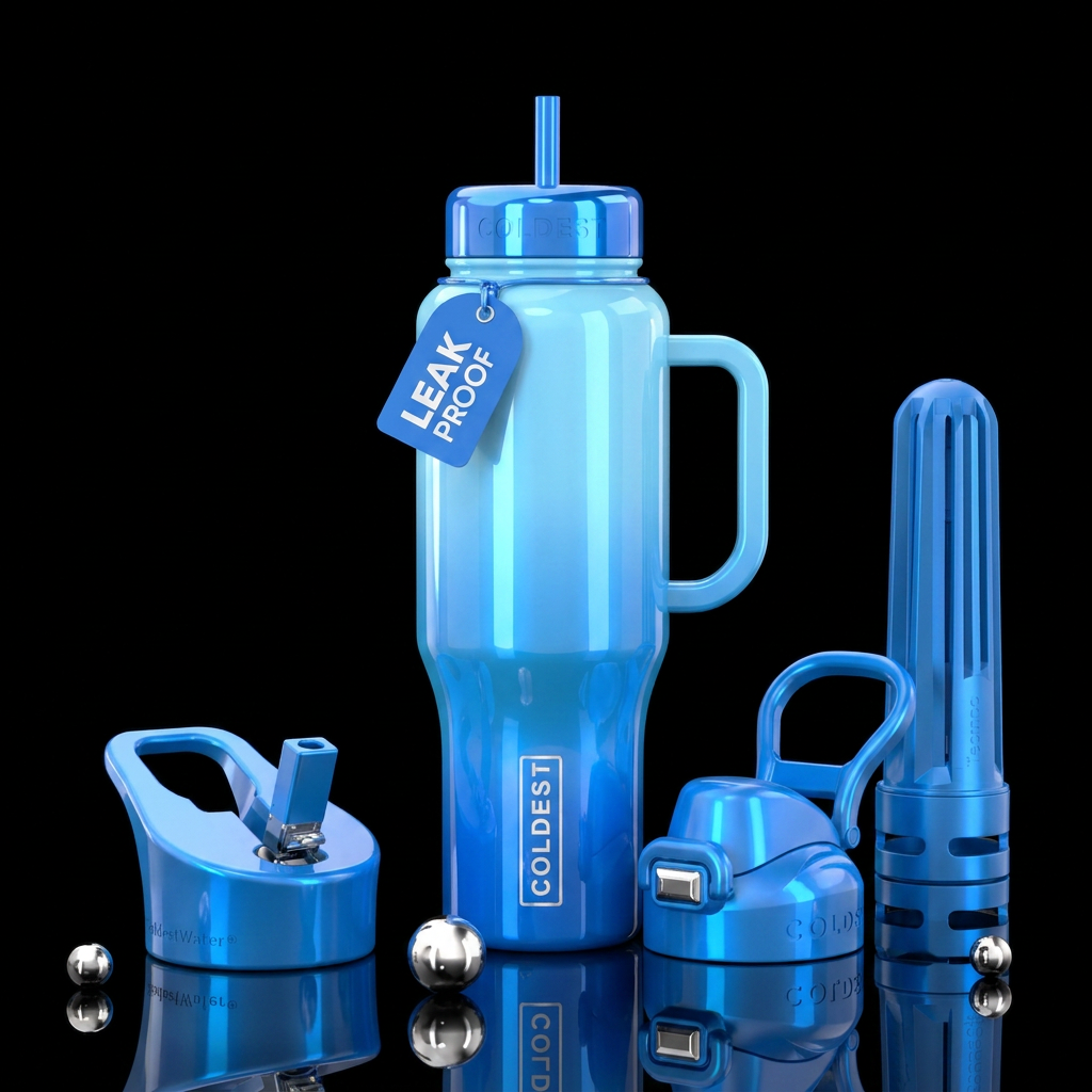 Blue nova water bottle design