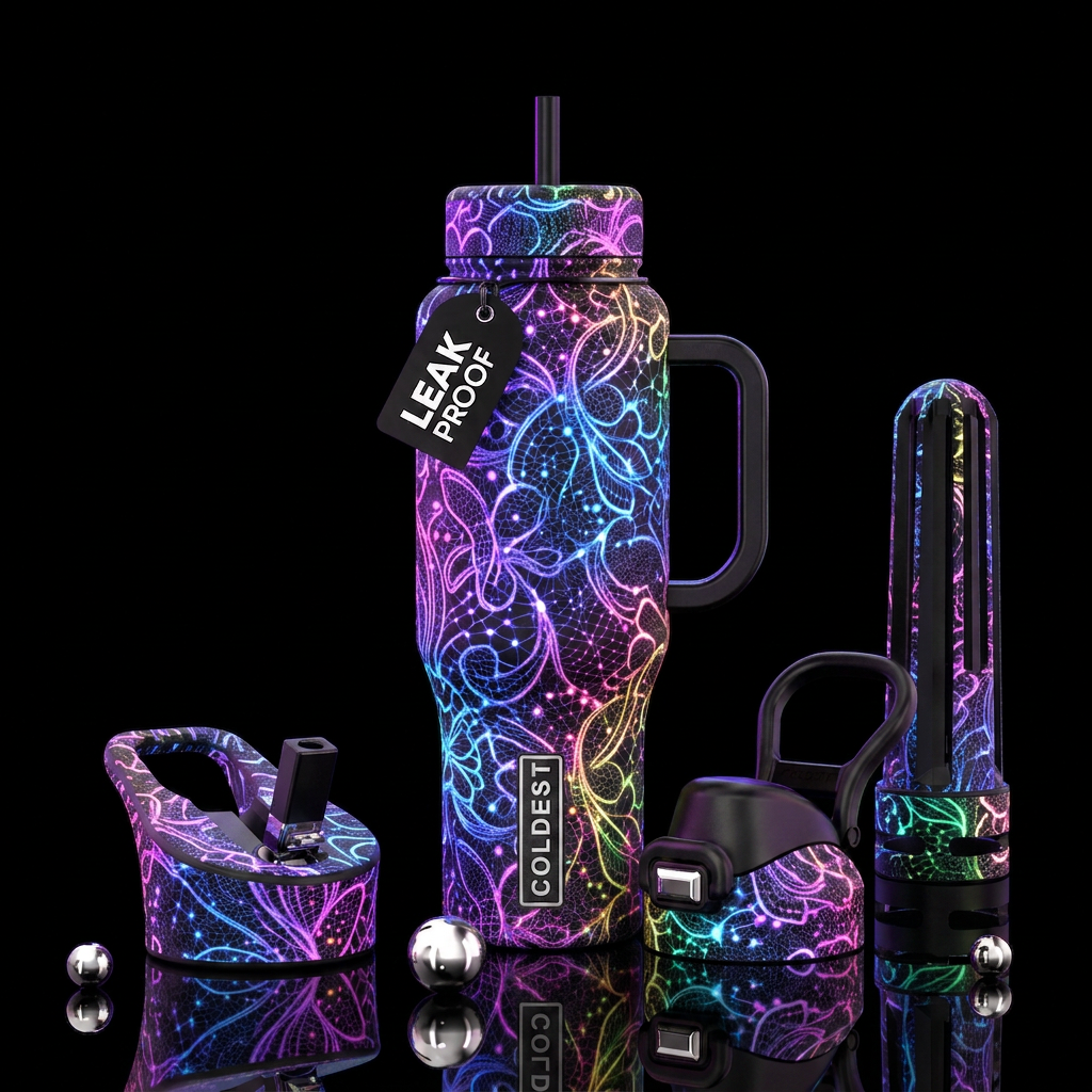Glowie lace water bottle design