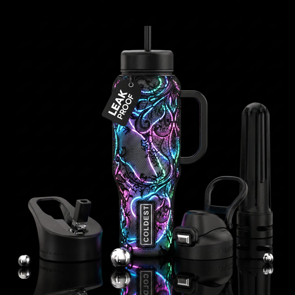 Glowie lace water bottle design