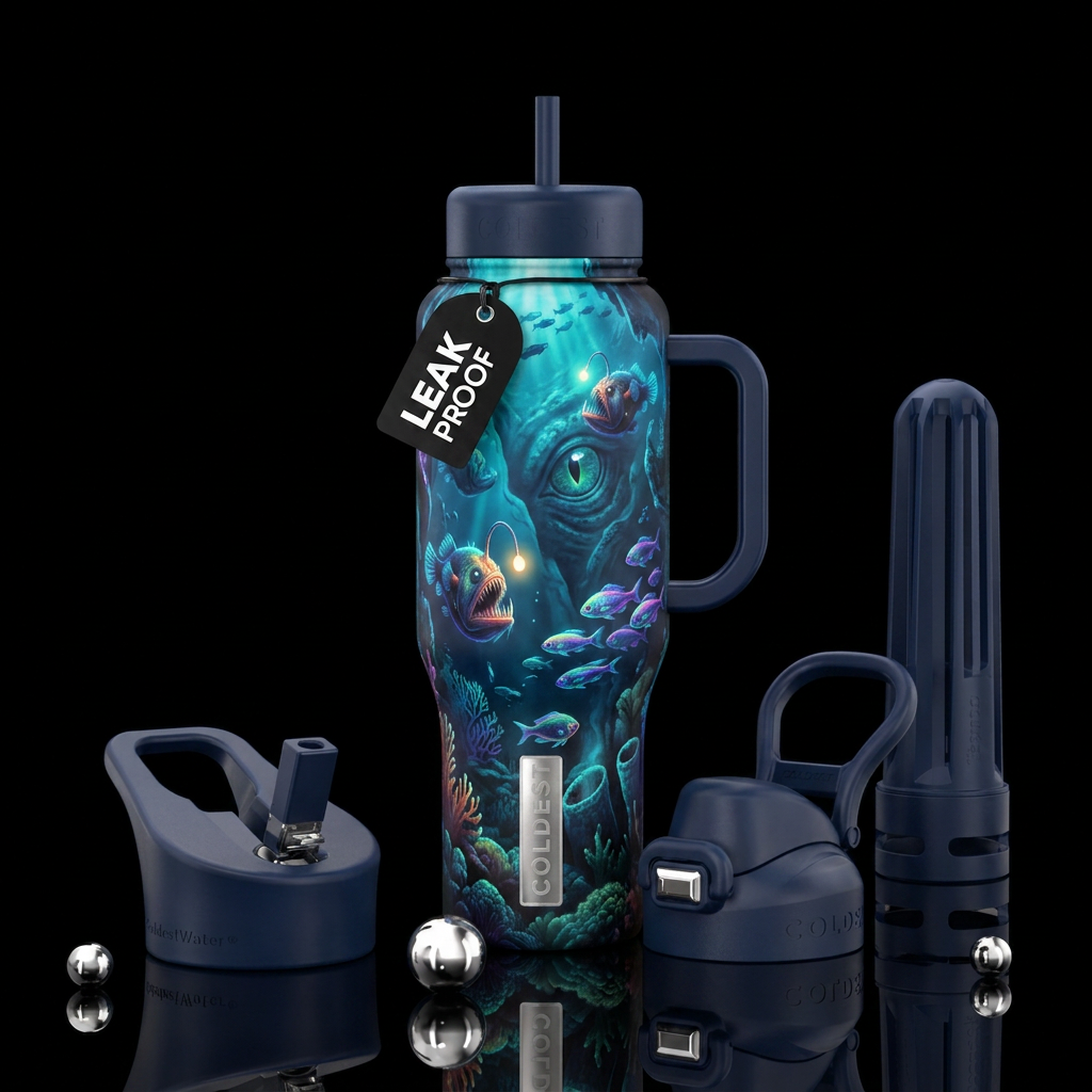 Deep ocean water bottle design