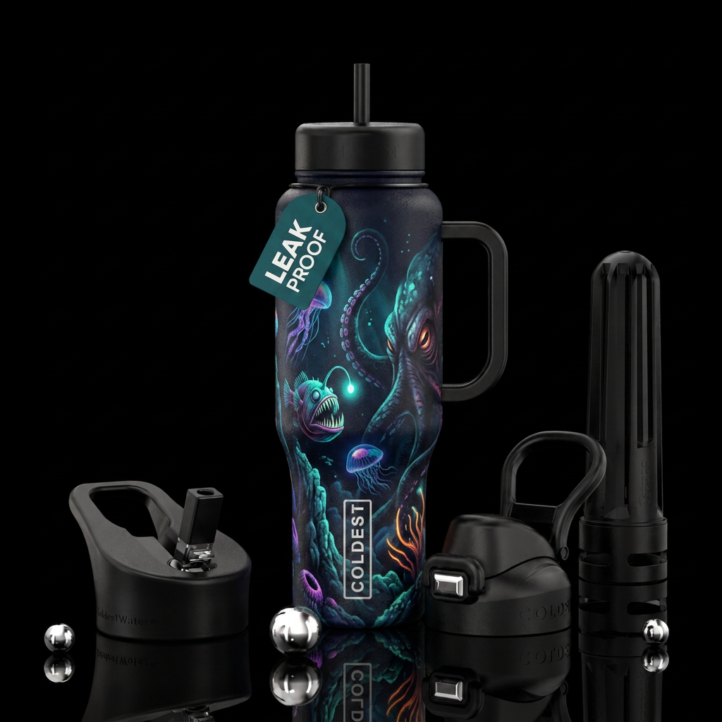 Deep ocean water bottle design
