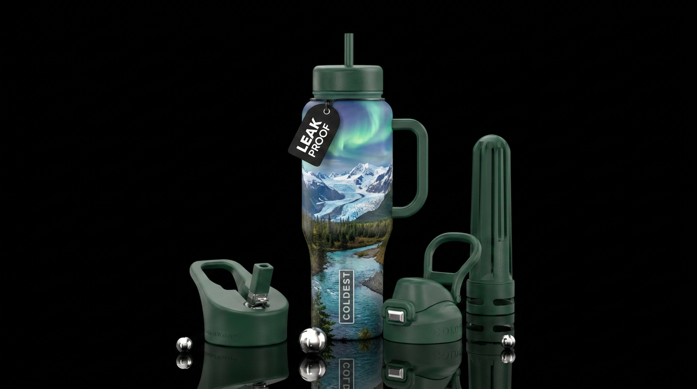 Alaska water bottle design