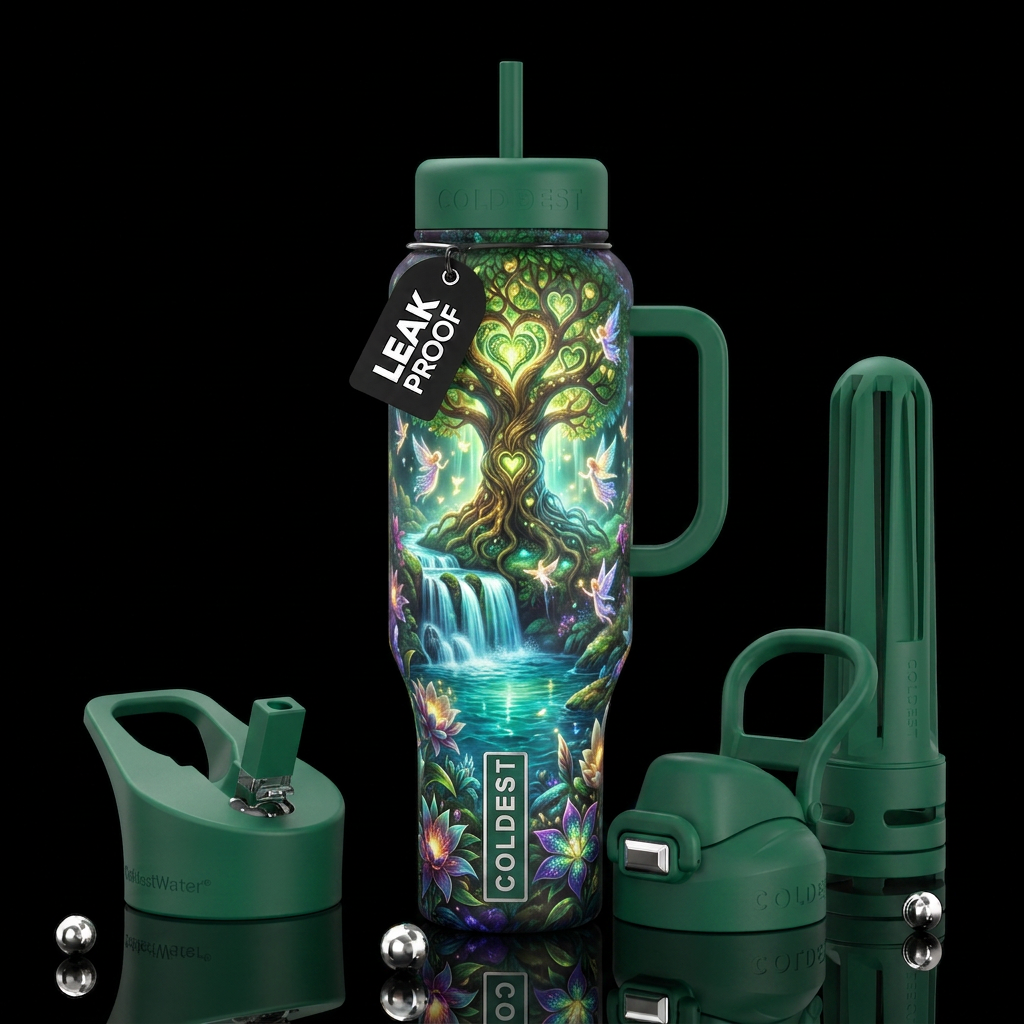 Land of the angels water bottle design