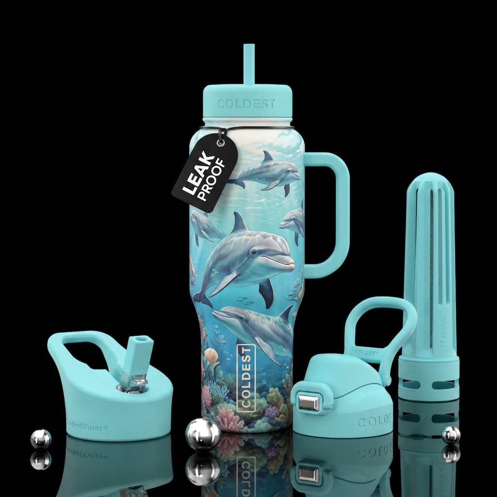 Dolphins 🐬 water bottle design