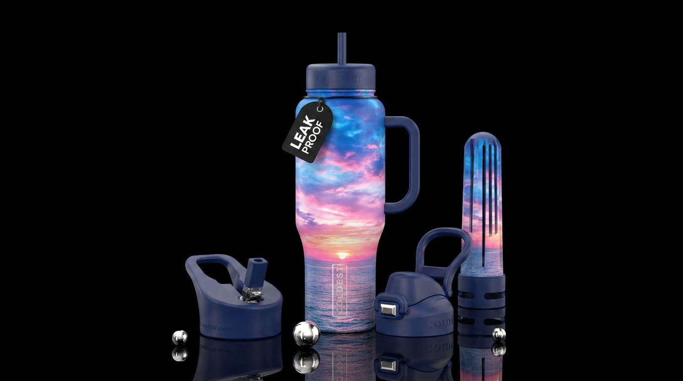 Sunset water bottle design
