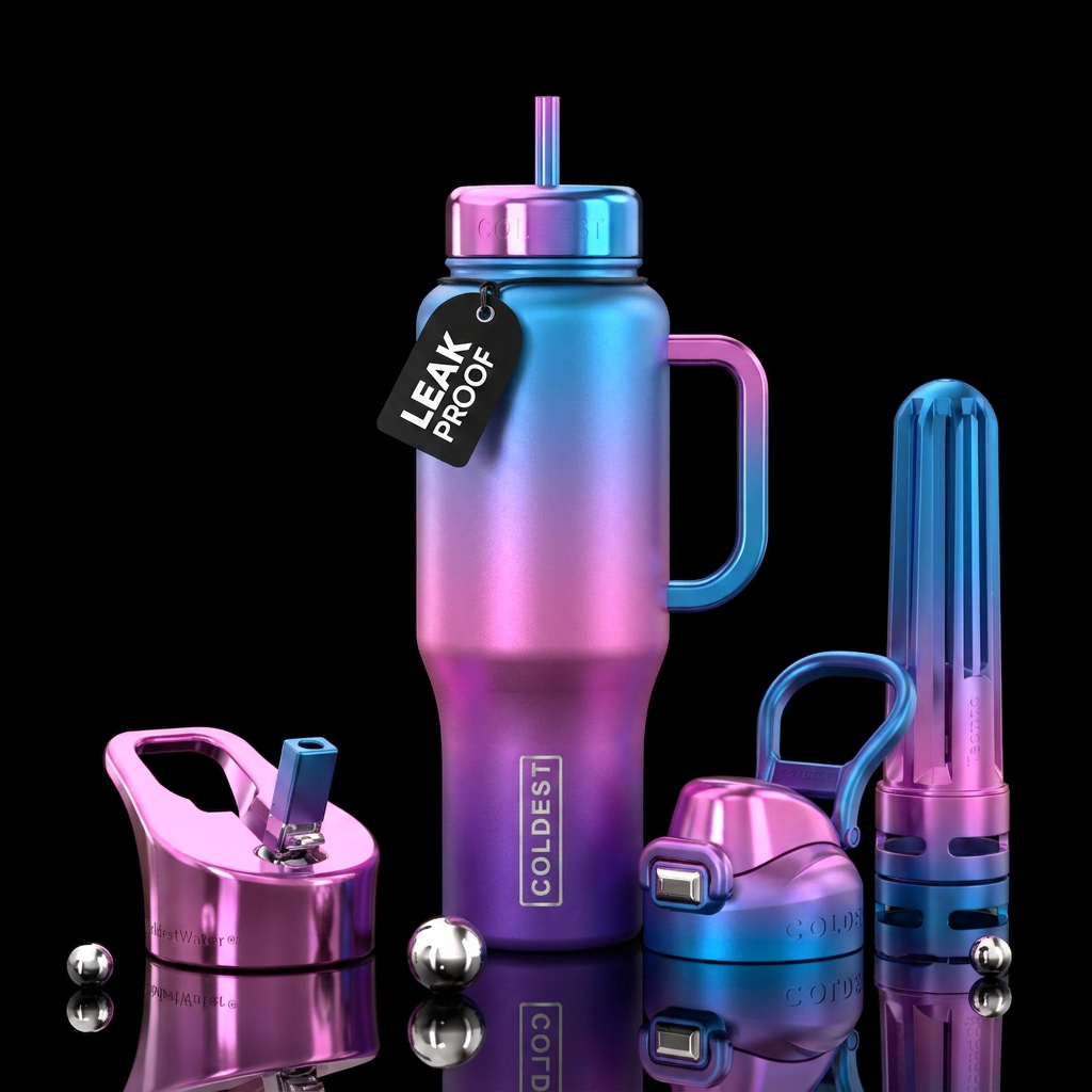 Cotton candy water bottle design