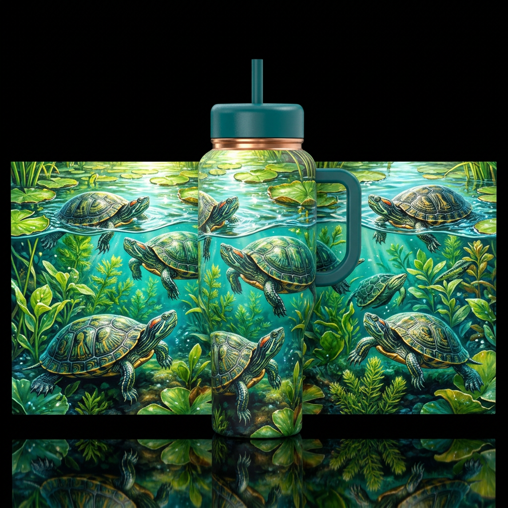 Turtle 🐢 turtle water bottle design