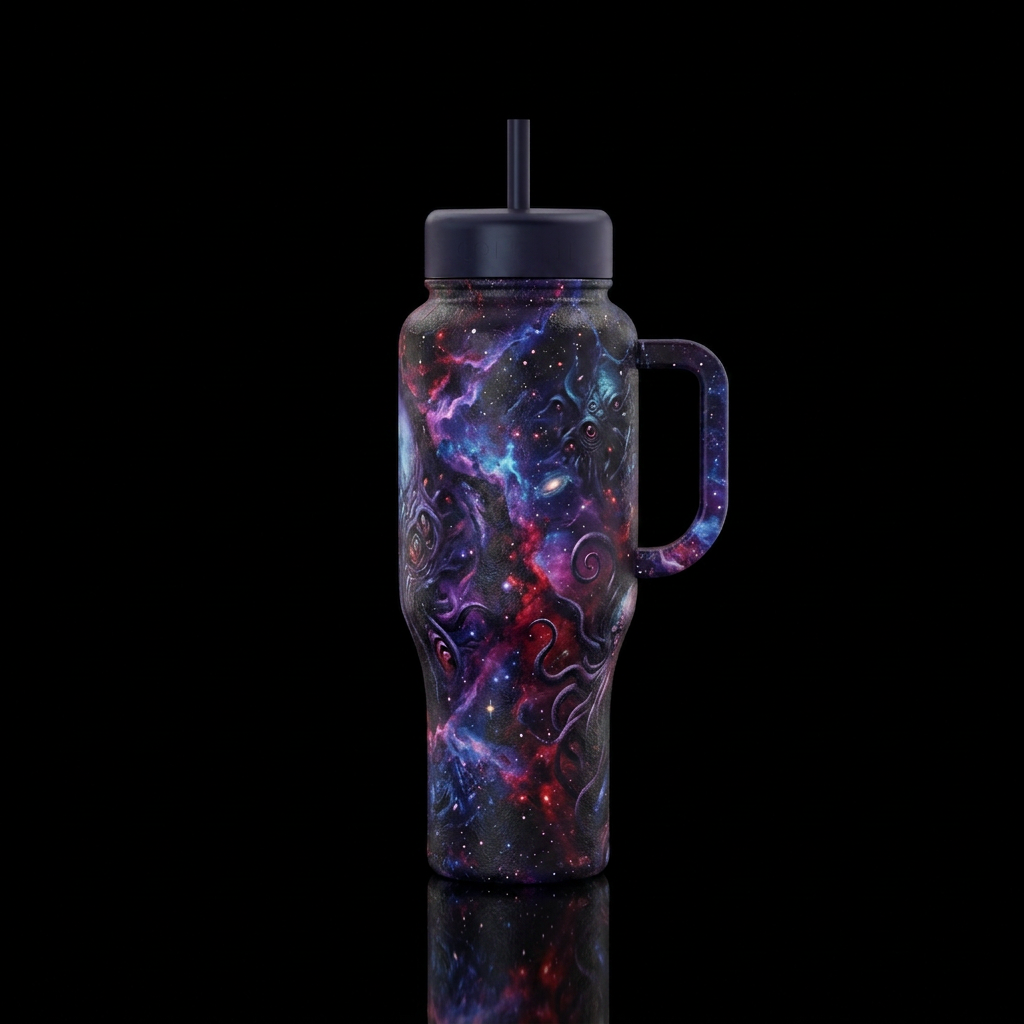 Dark space water bottle design