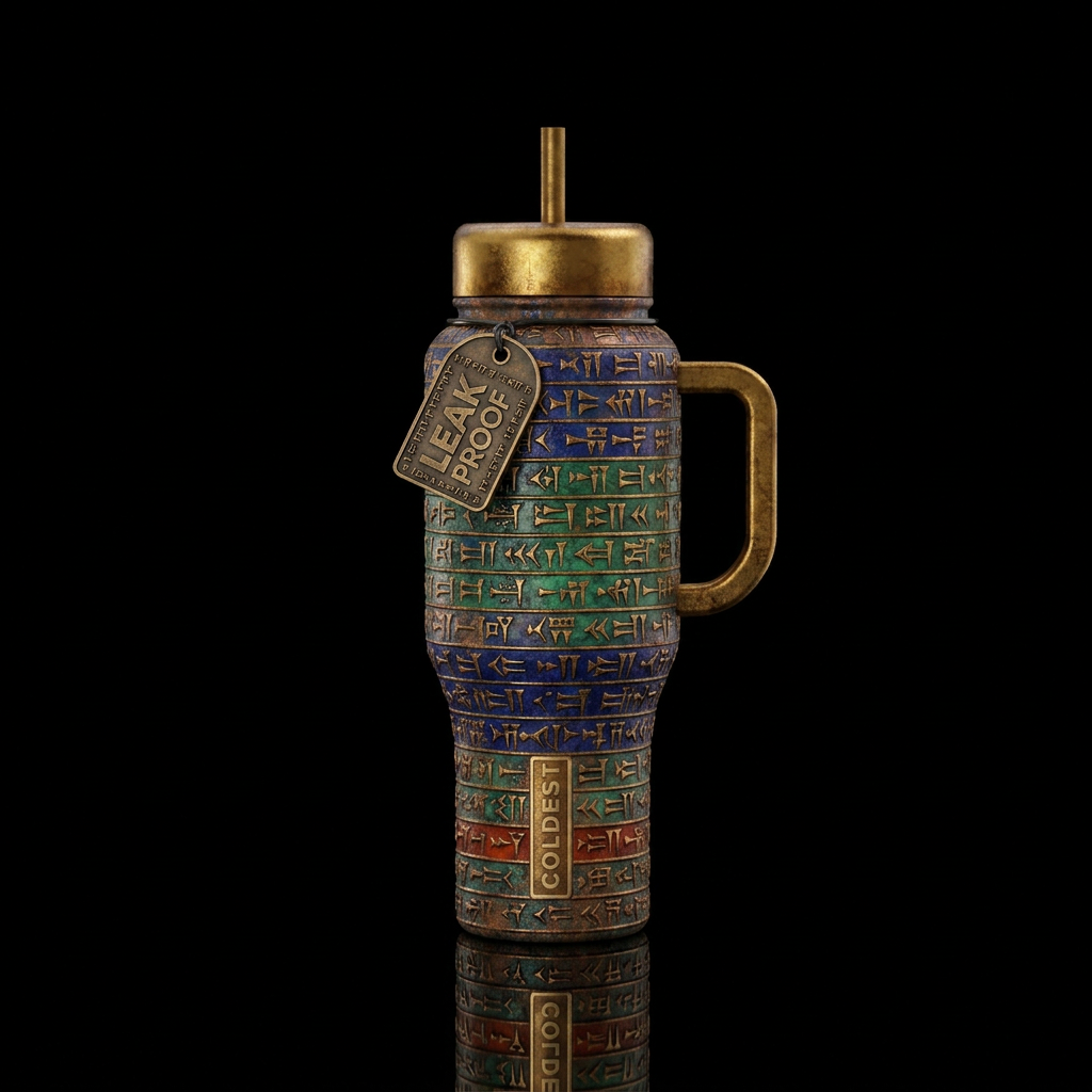 Cuneiform water bottle design