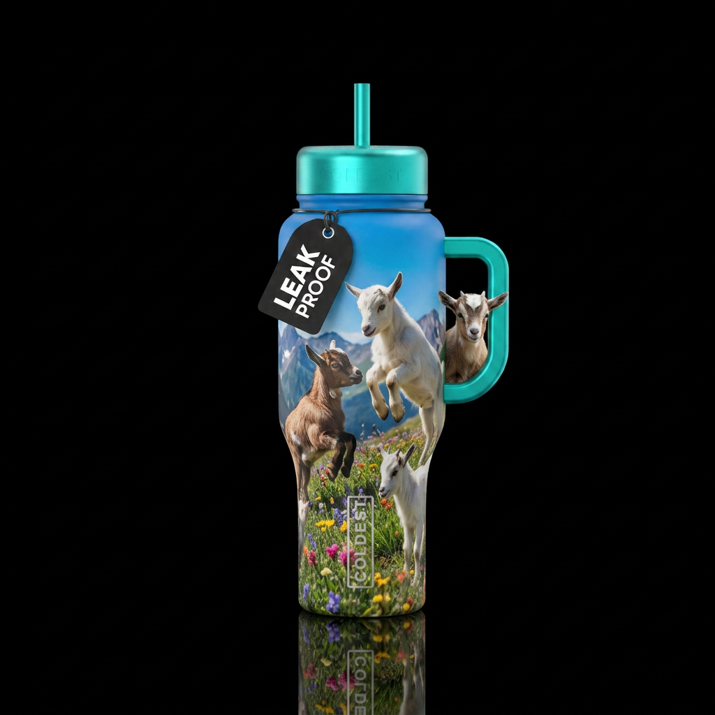 Goats water bottle design