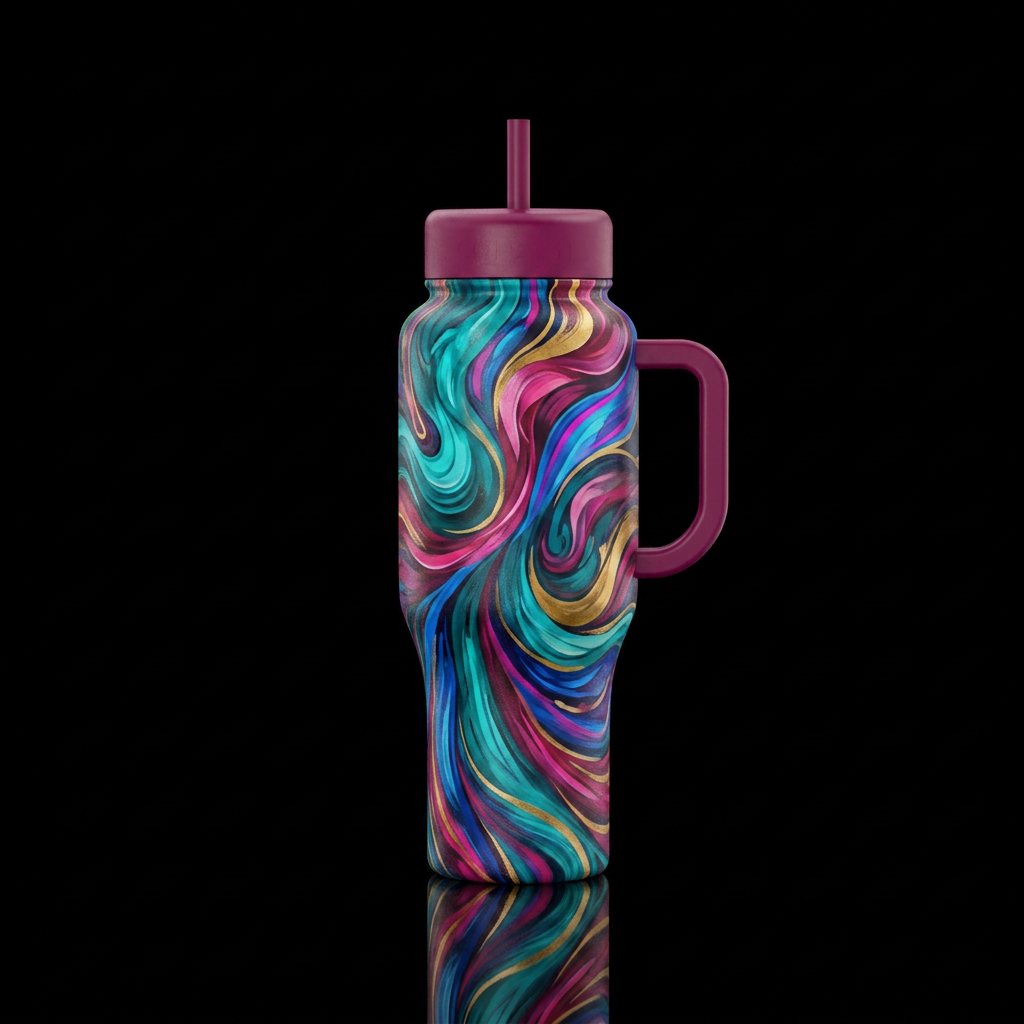 Art water bottle design