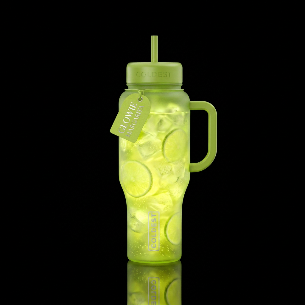 Glowie margarita water bottle design