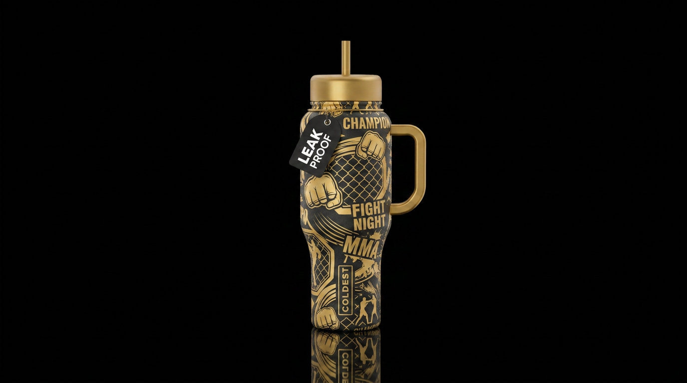 Fight night water bottle design