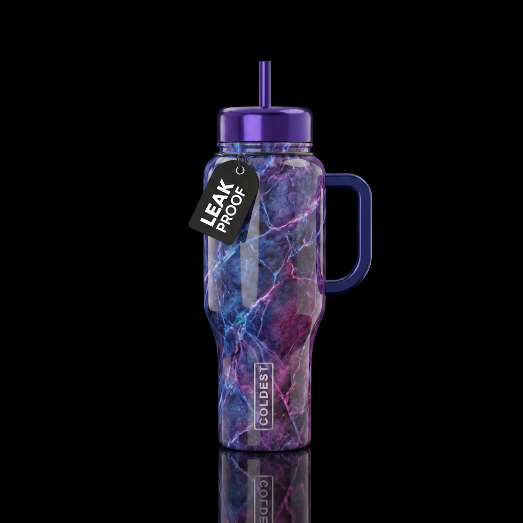 Marble water bottle design