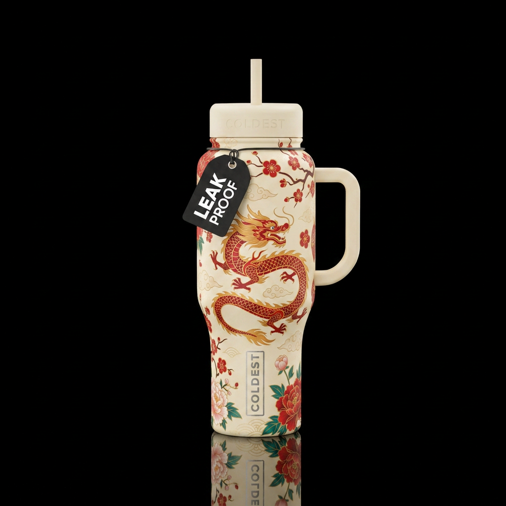 Lunar New Year water bottle design