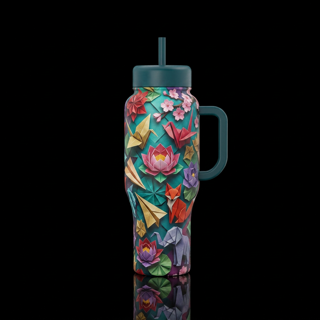 Origami water bottle design