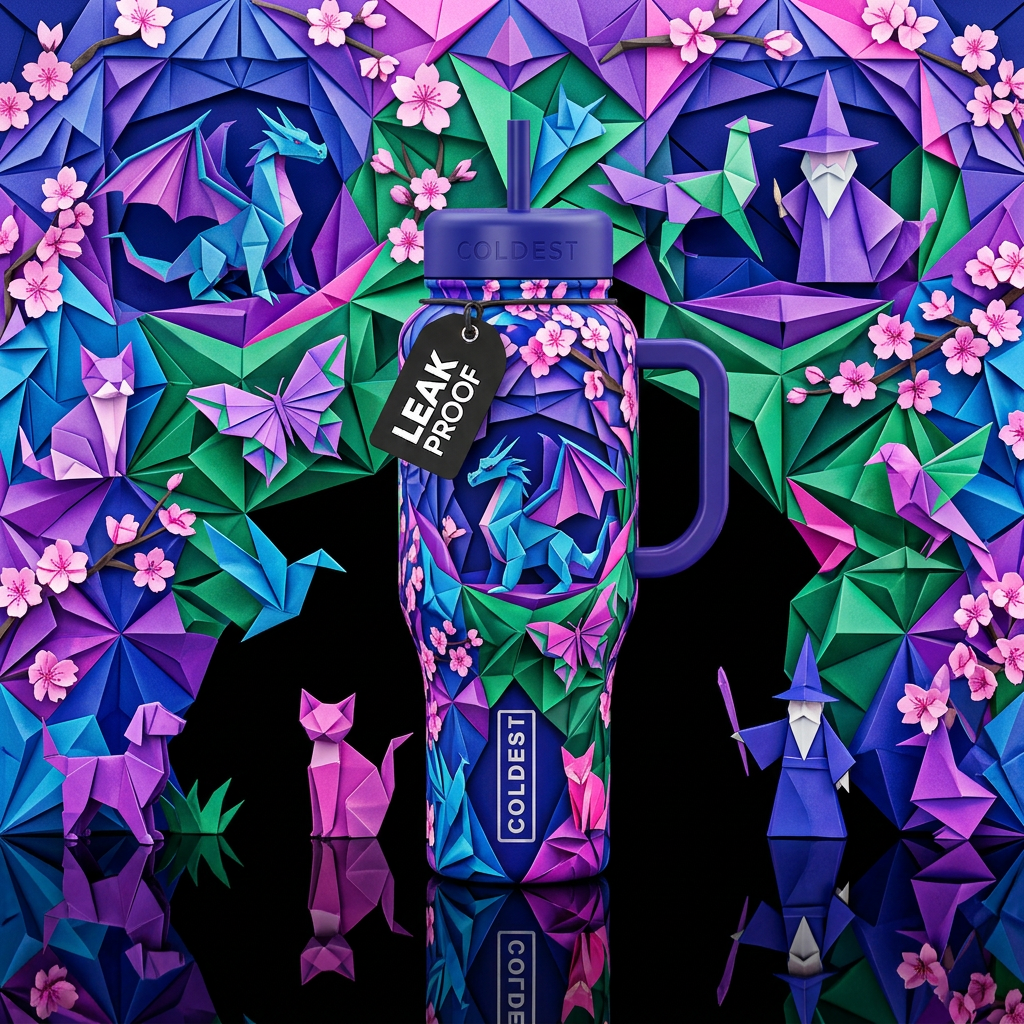 Origami water bottle design