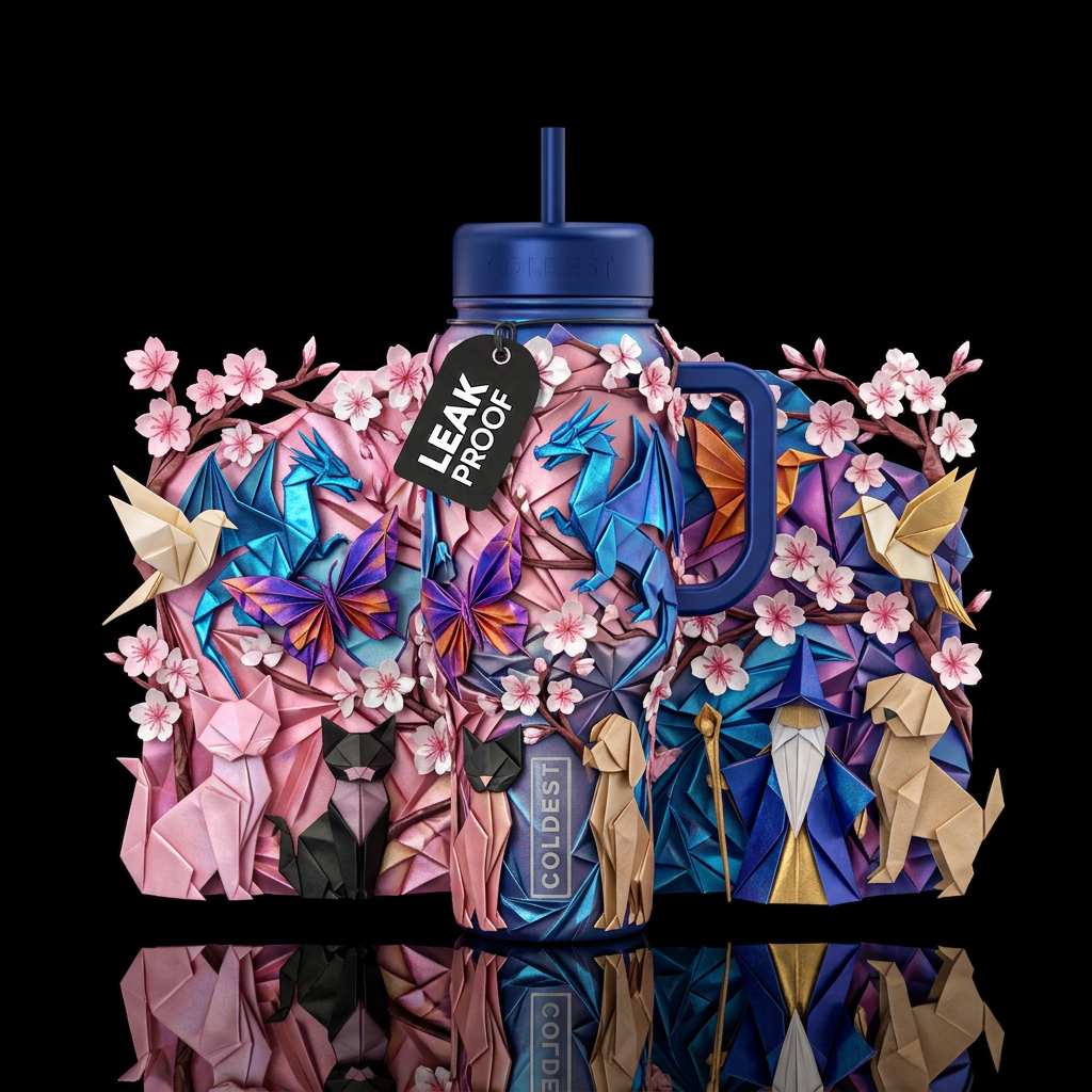 Origami water bottle design