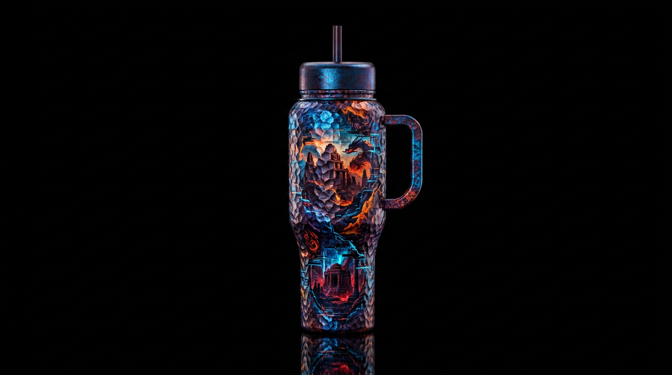 Art water bottle design