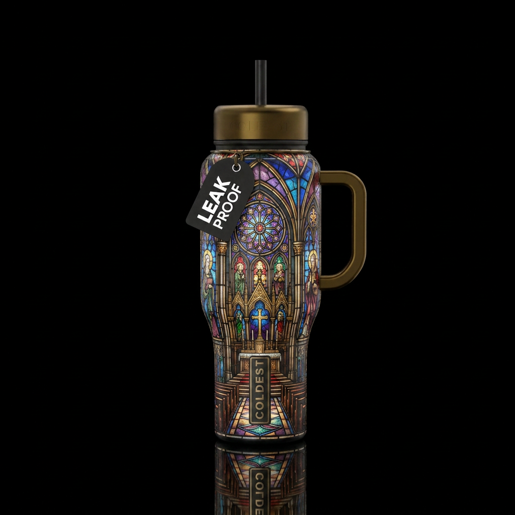 Church water bottle design