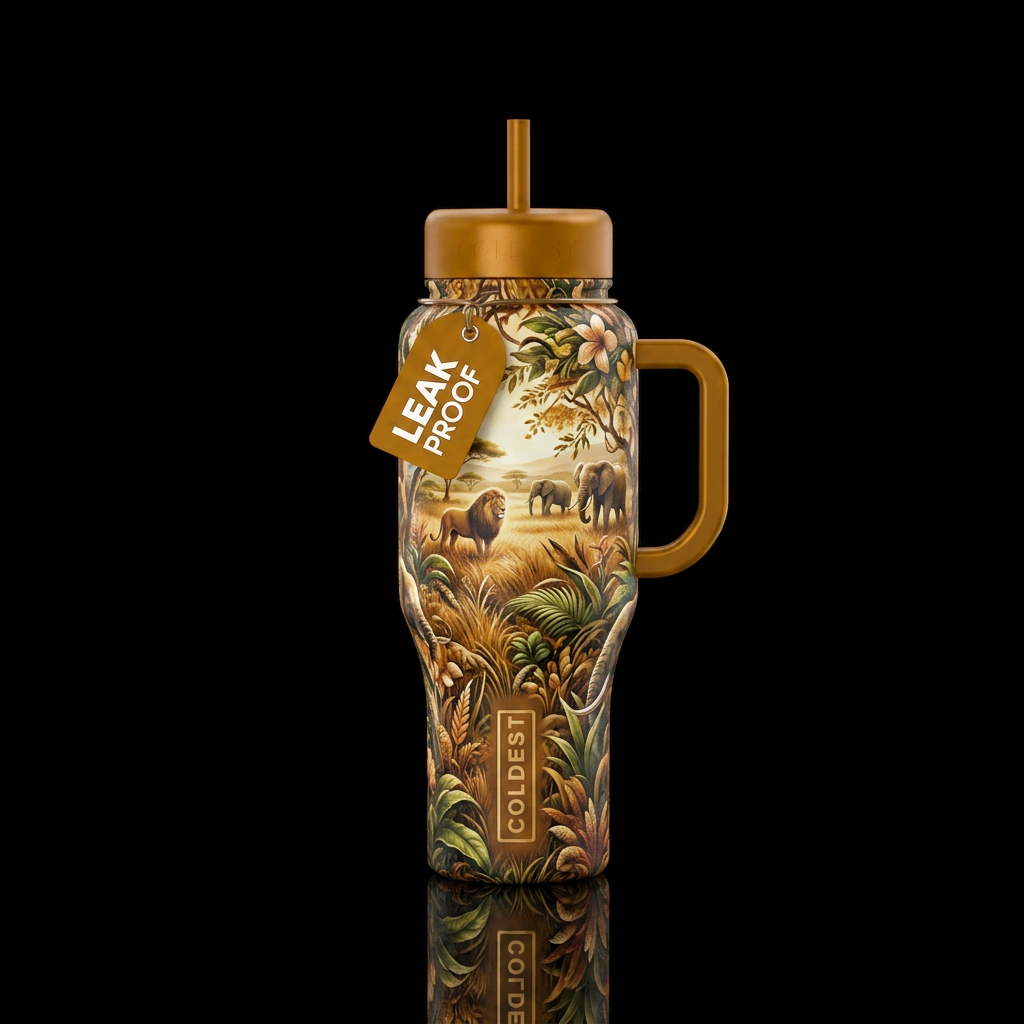 savanna, water bottle design