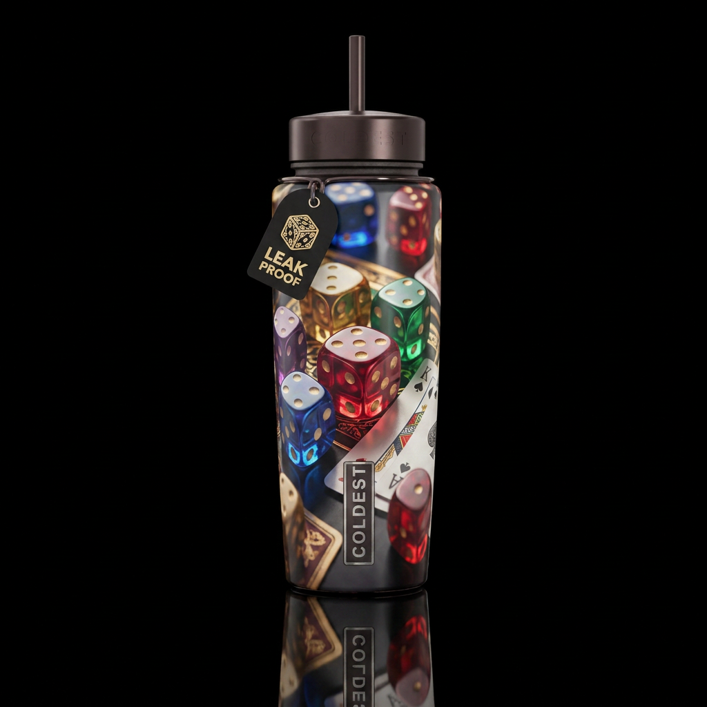 Dice water bottle design
