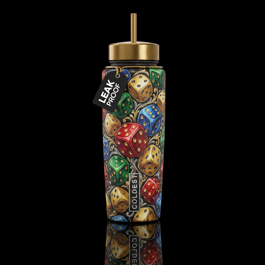 Dice 🎲 water bottle design