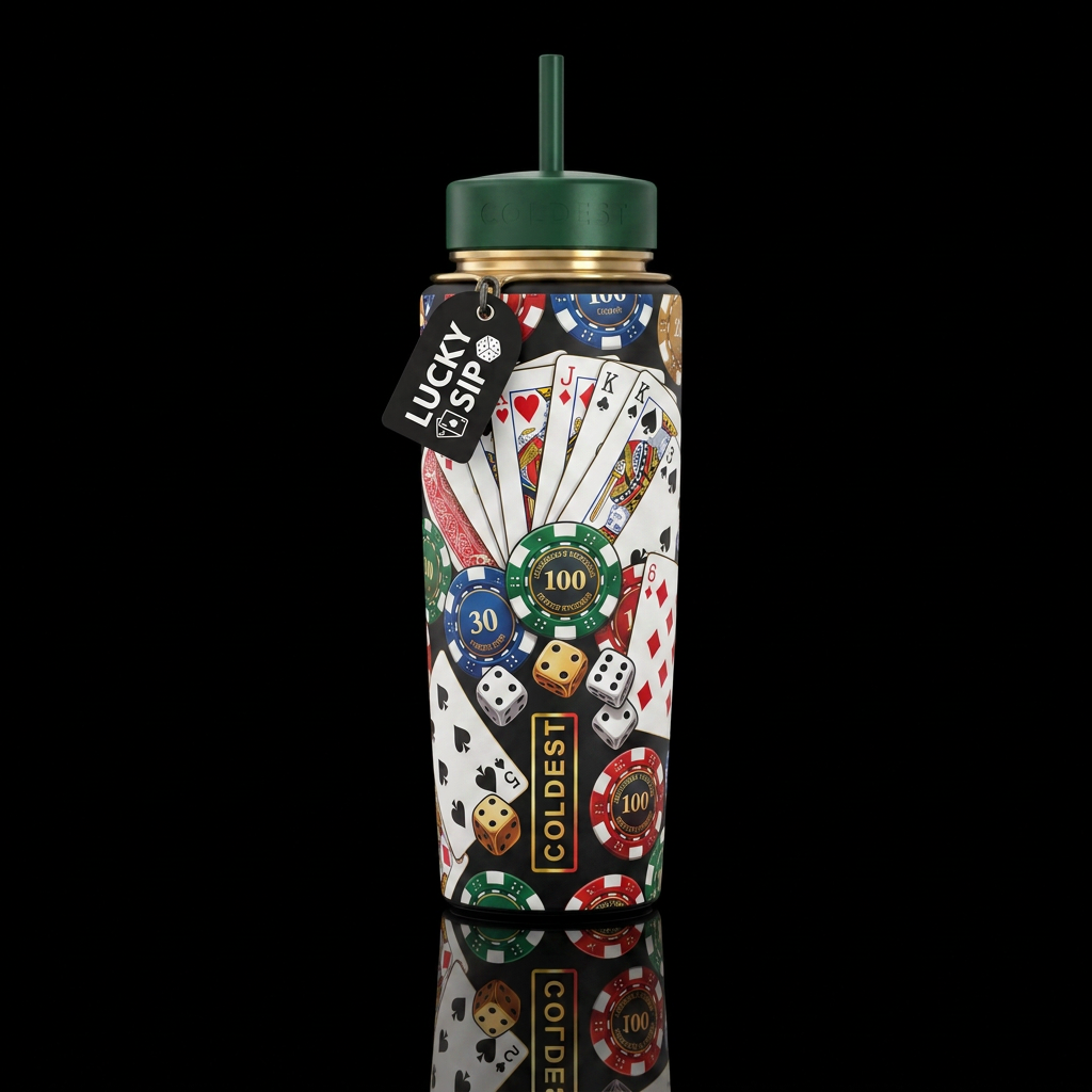 Poker water bottle design