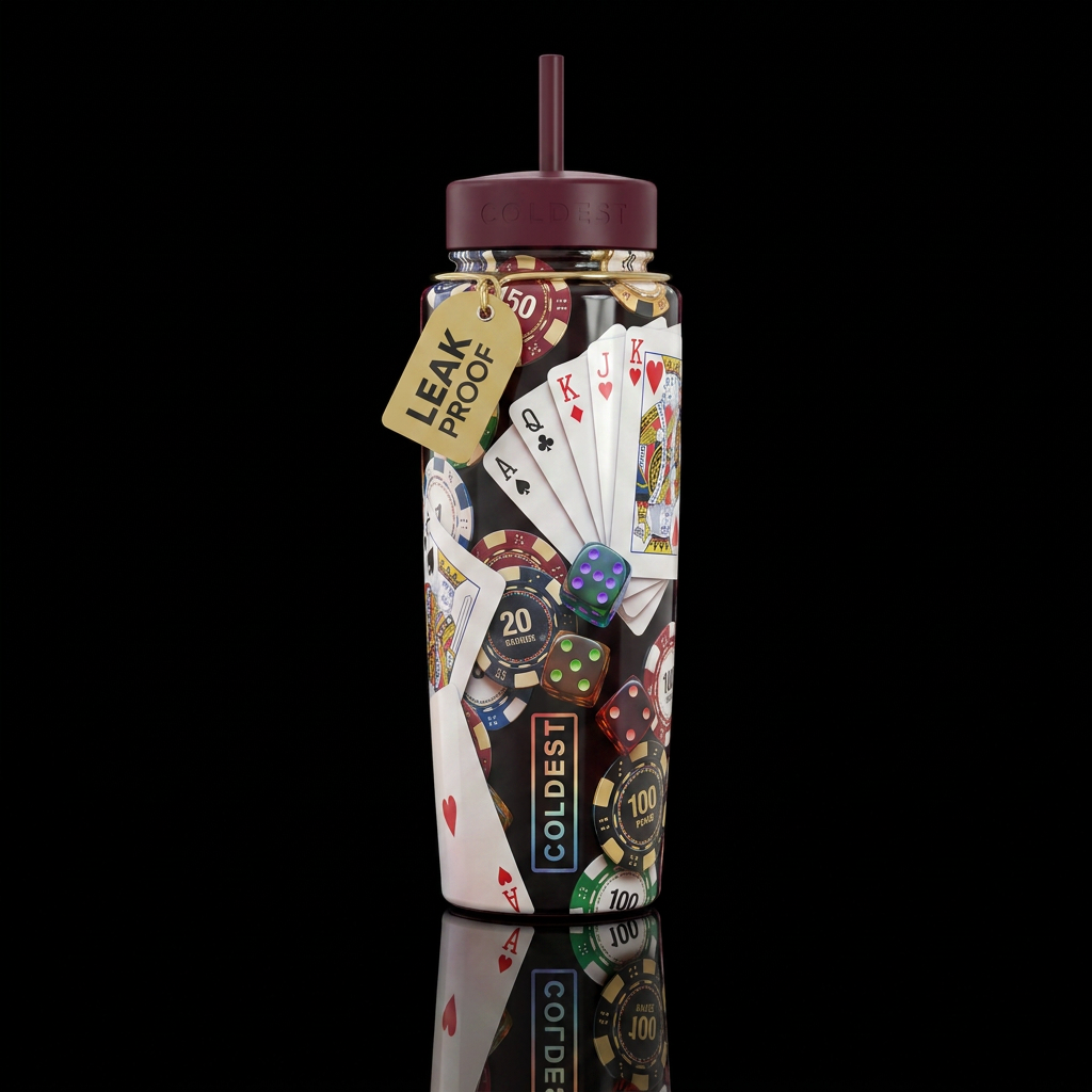 Poker water bottle design