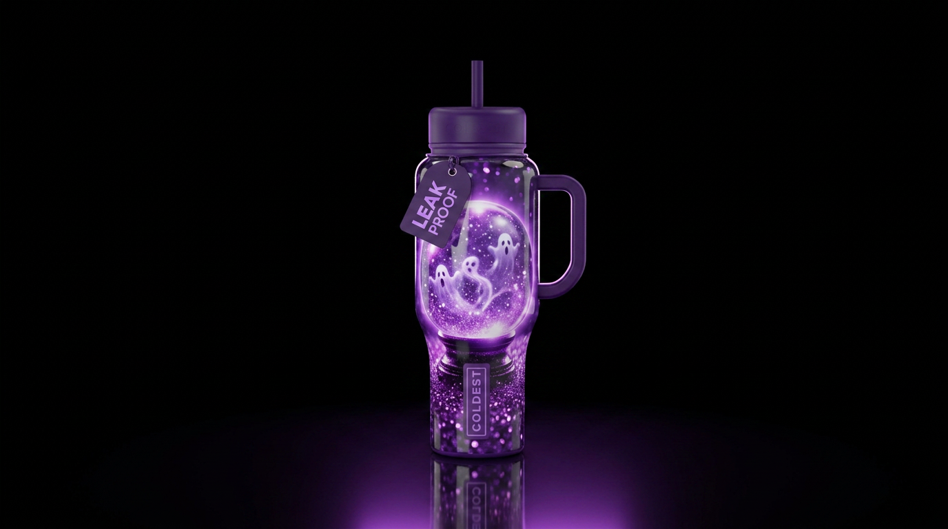 Ghosts water bottle design
