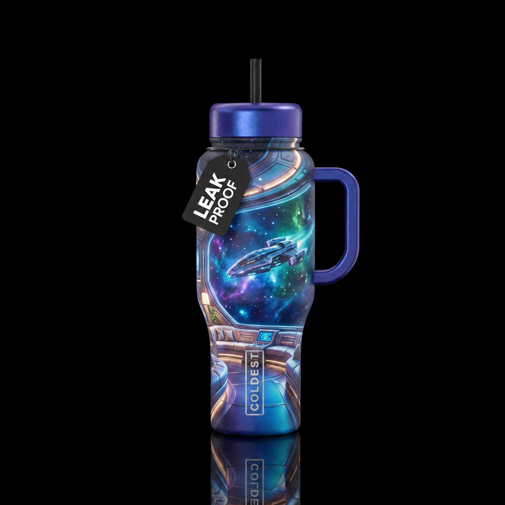 Spaceship water bottle design