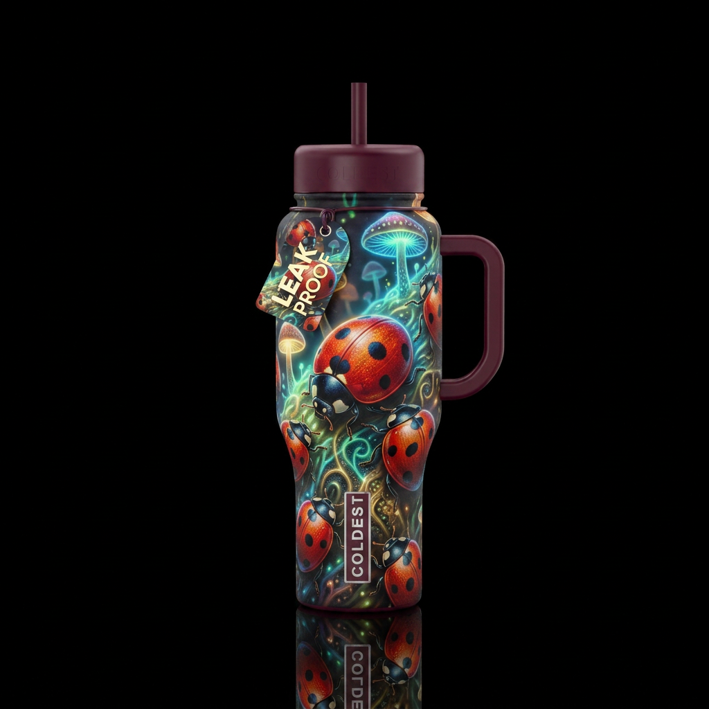 Ladybugs water bottle design