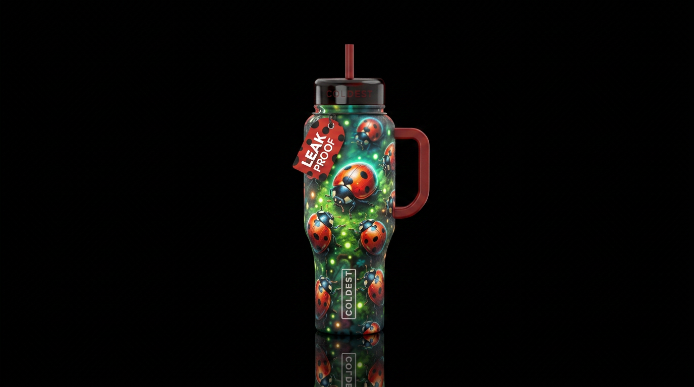 Ladybugs water bottle design