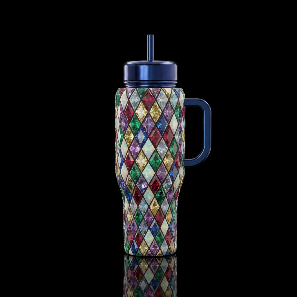 Diamonds water bottle design