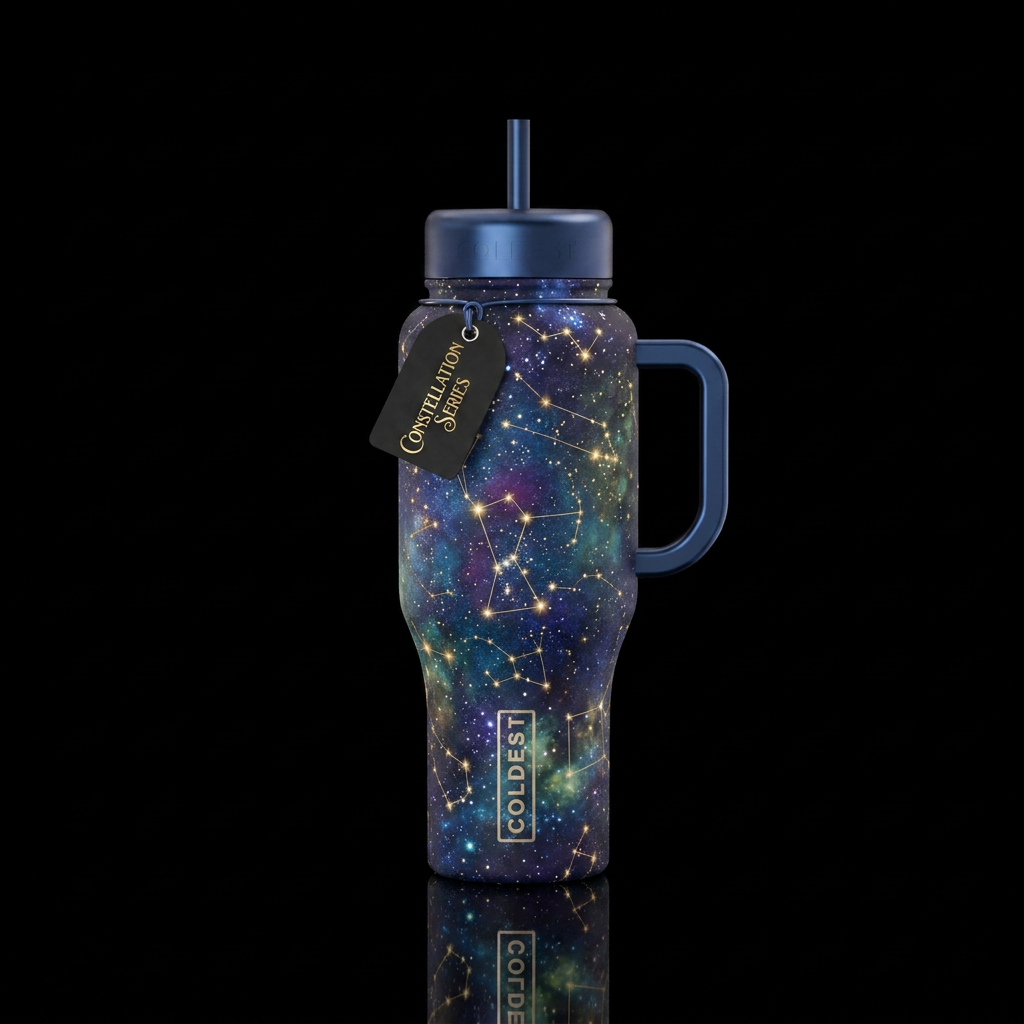 Constellations water bottle design