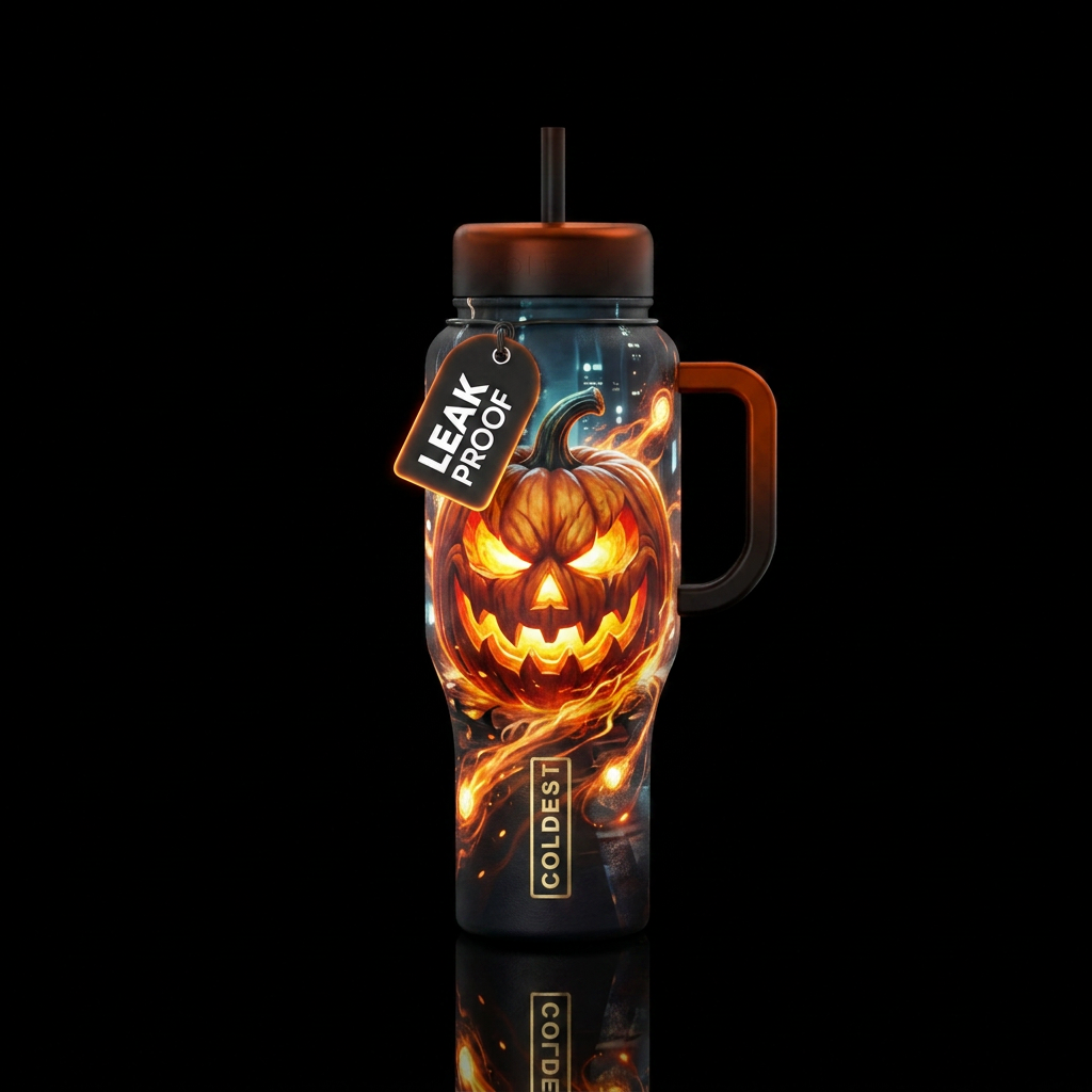 Halloween pumpkin 🎃 water bottle design