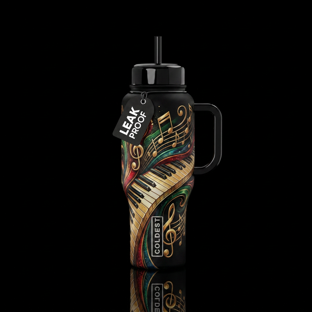 Music water bottle design