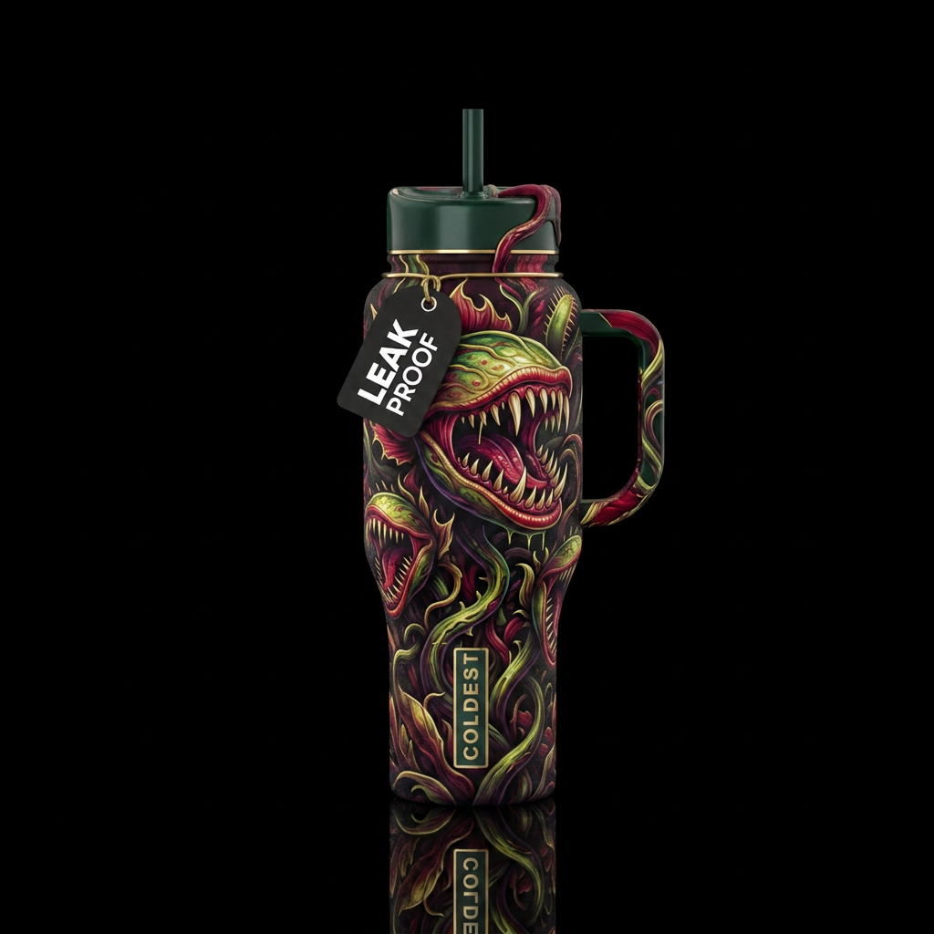 Eating plant water bottle design