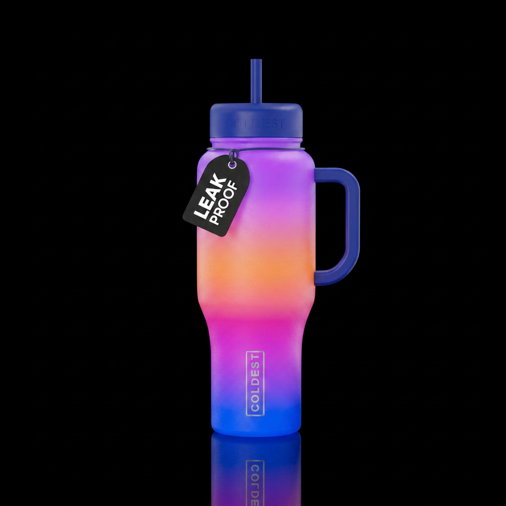 ombre, water bottle design