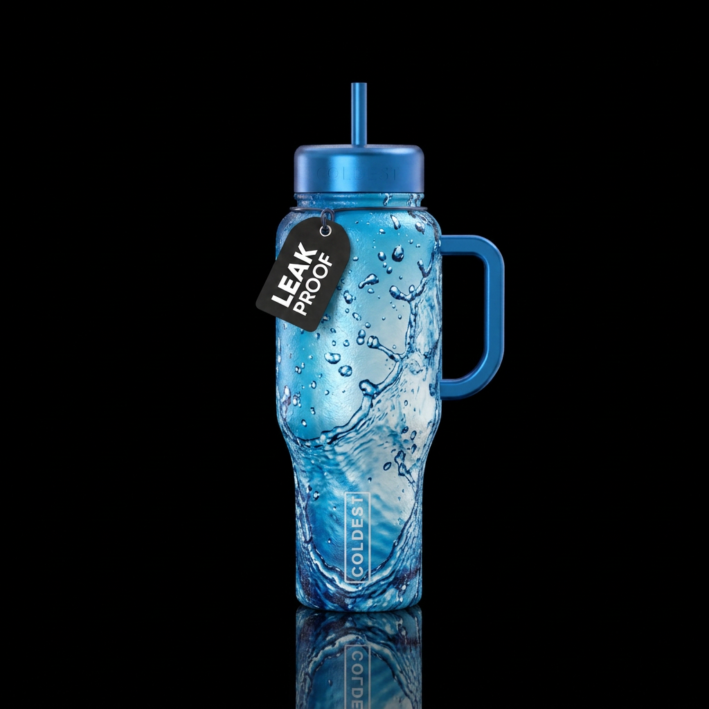 Water splash water bottle design