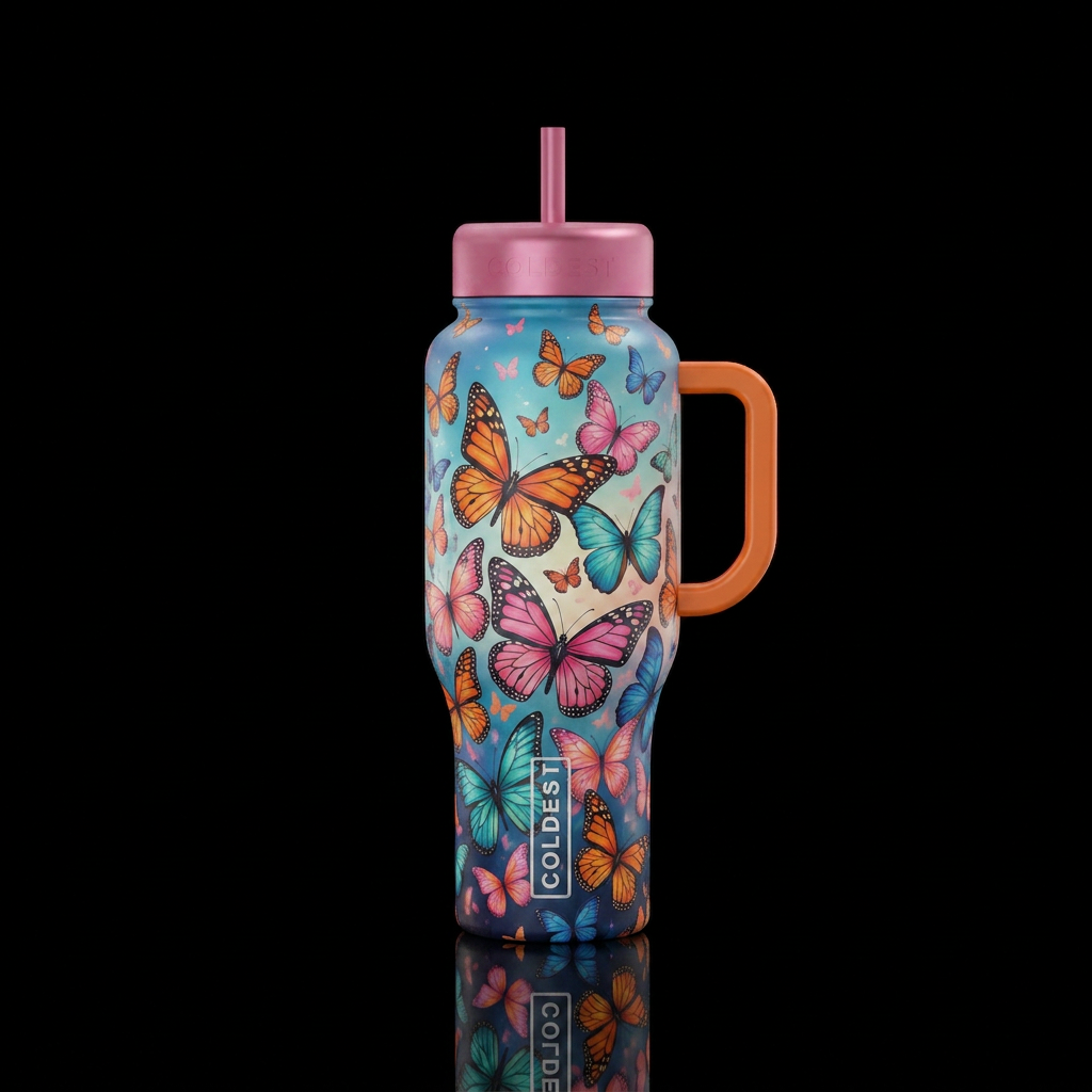 Butterflies 🦋 water bottle design