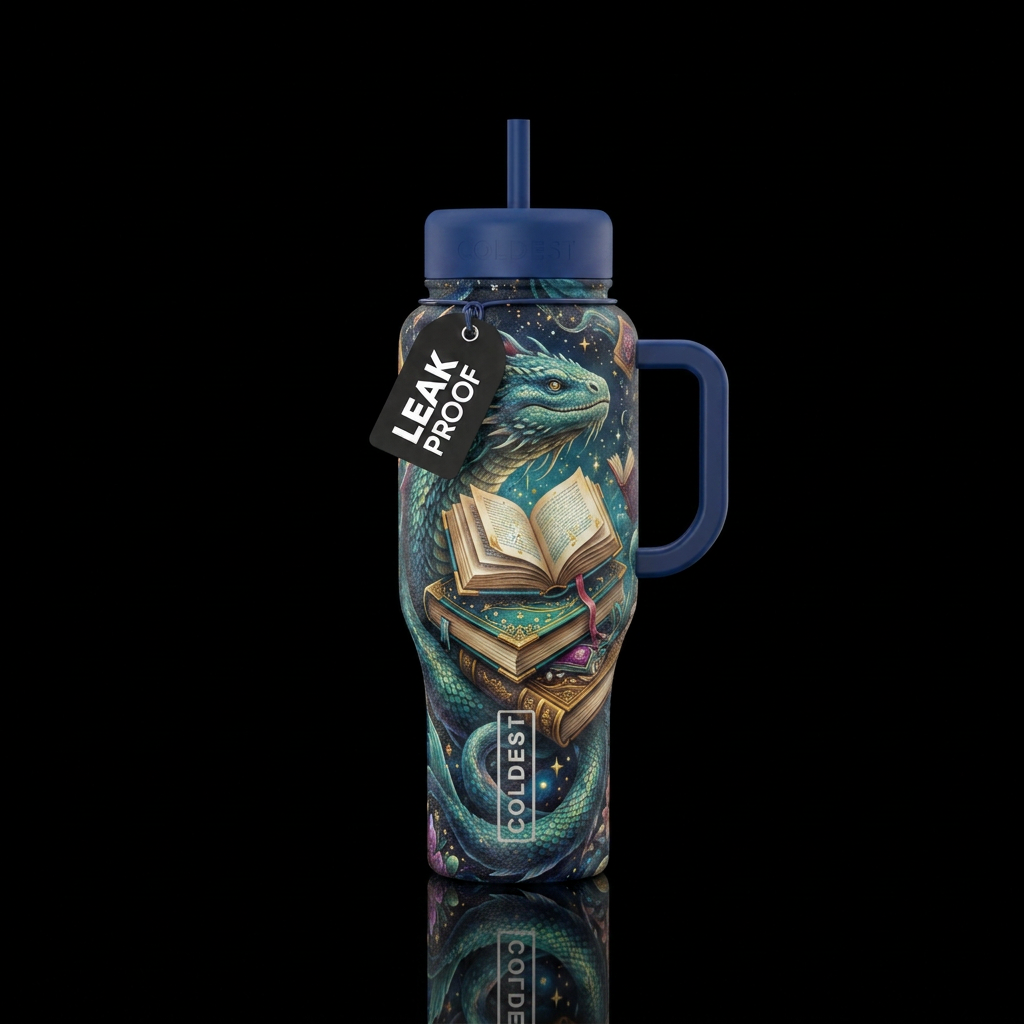 Dragon tale water bottle design