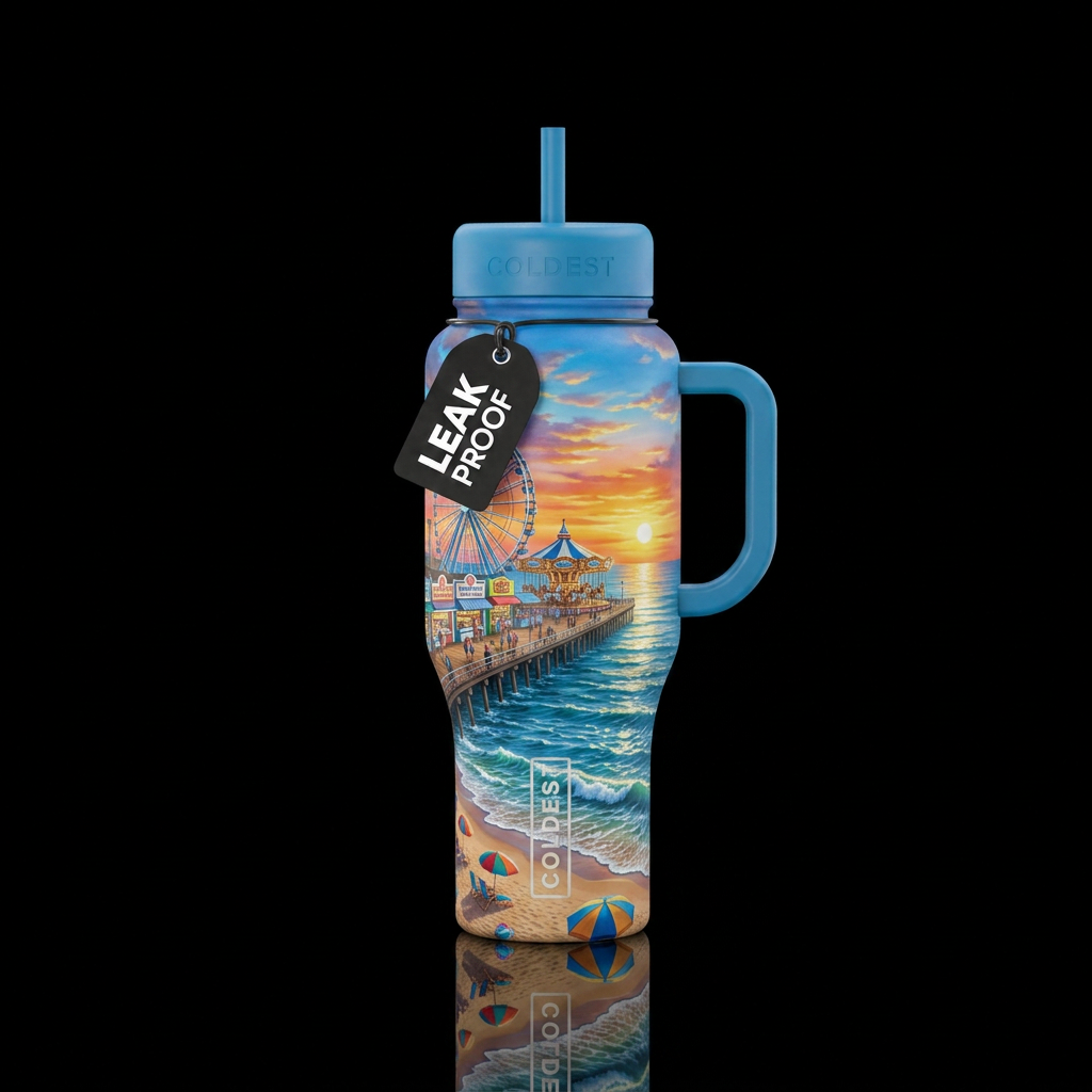 Ocean city water bottle design