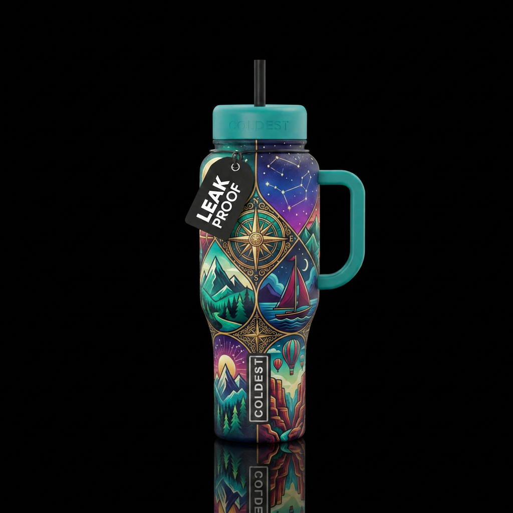 Art water bottle design