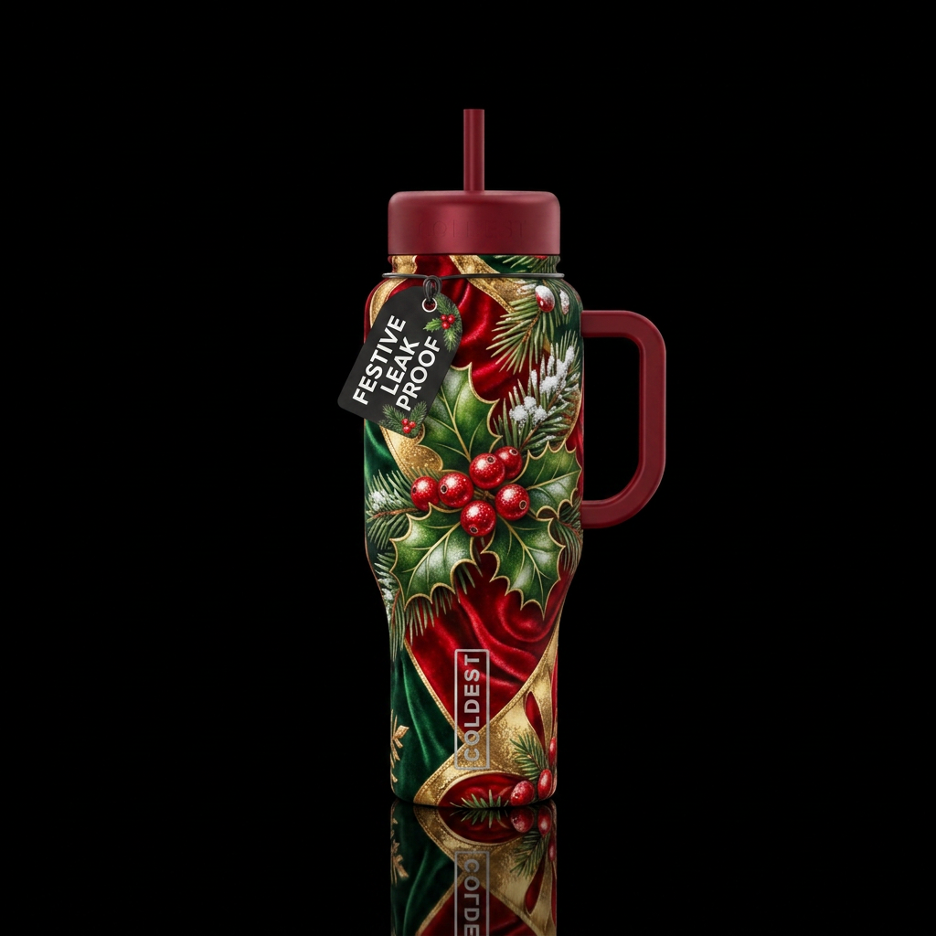 Holidays water bottle design