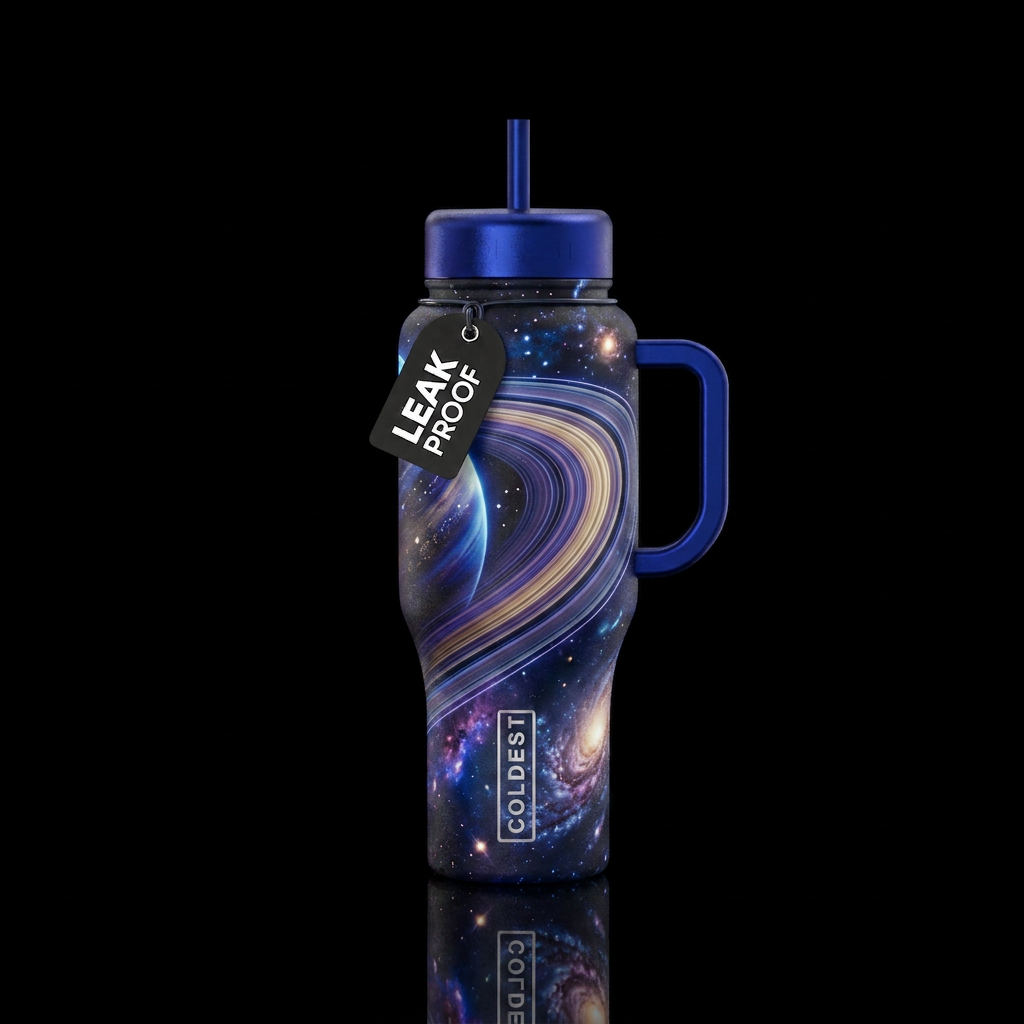 Saturns rings water bottle design