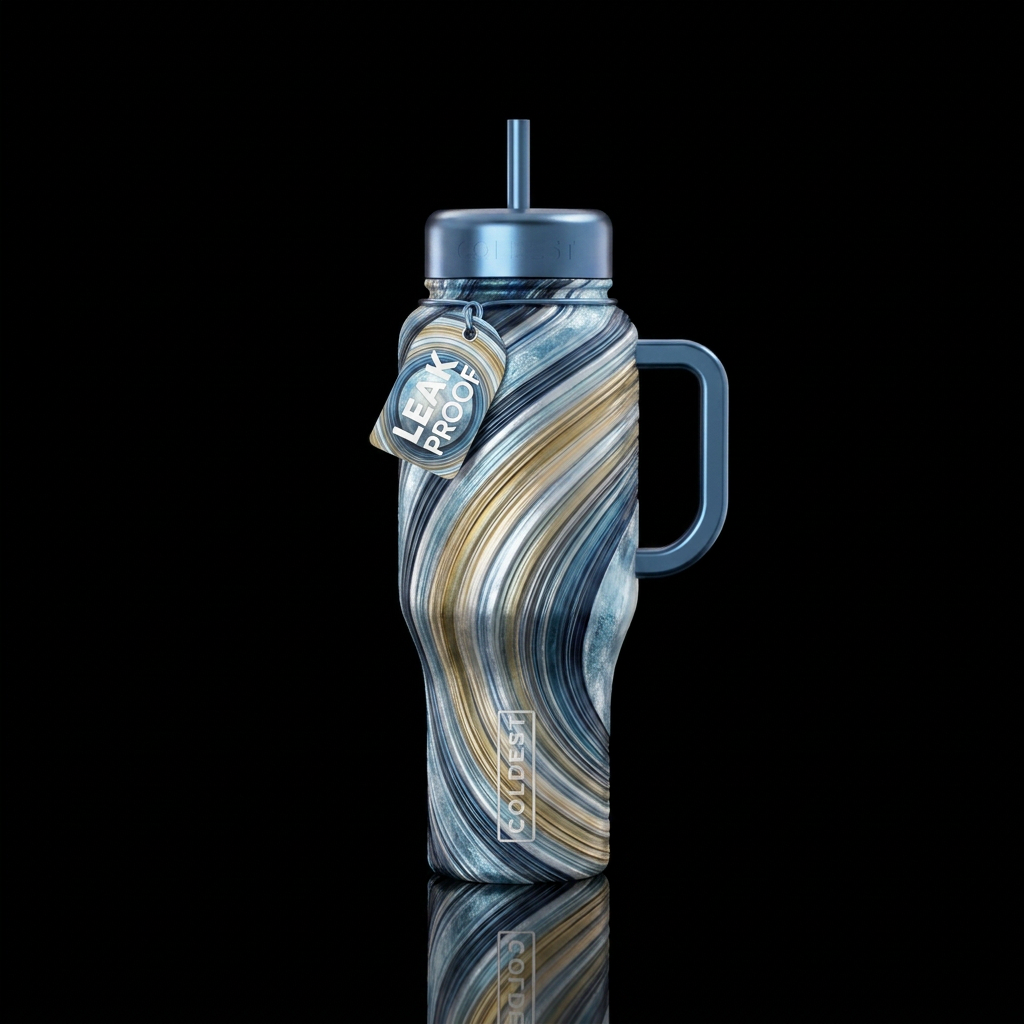 Saturns rings water bottle design