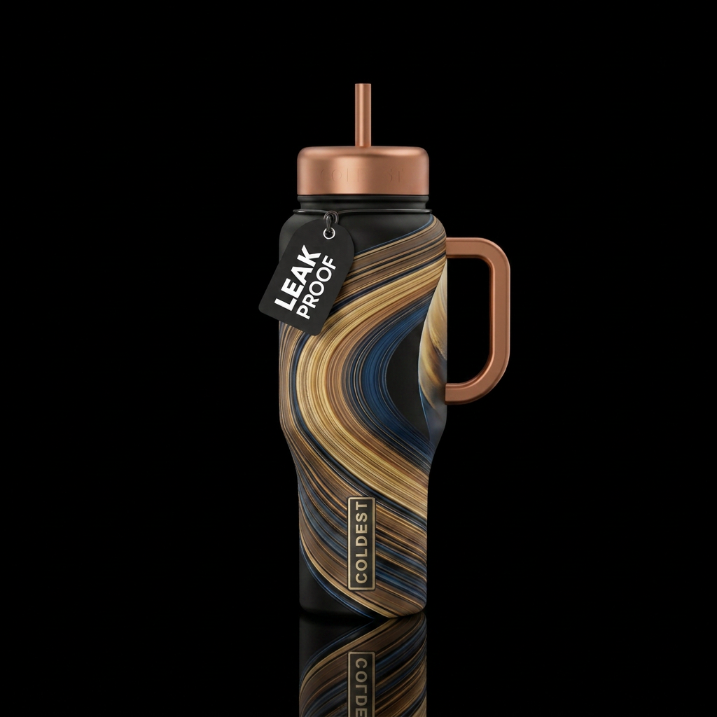 Saturns rings water bottle design